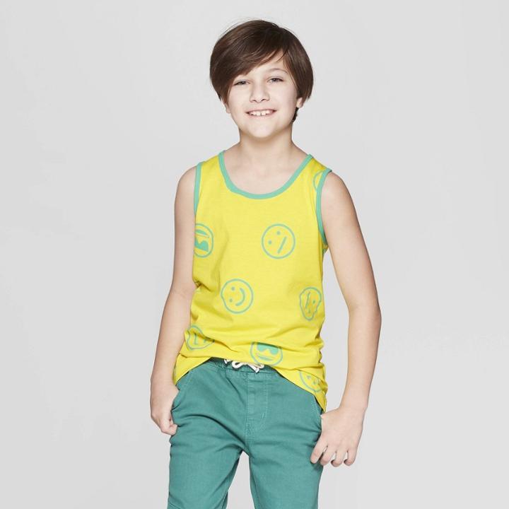 Boys' Emoji Graphic Tank Top - Cat & Jack Yellow