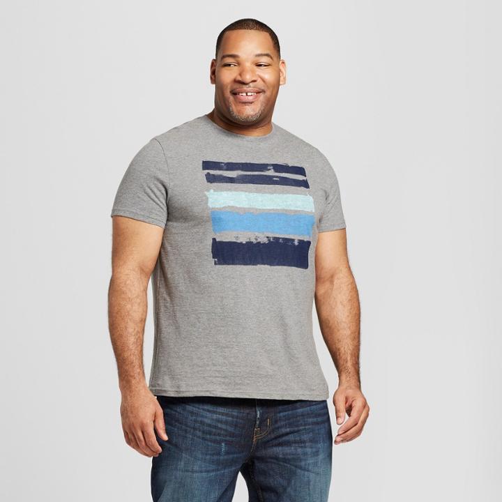 Men's Big & Tall Short Sleeve Crew Neck Novelty T-shirt - Goodfellow & Co Masonry Gray
