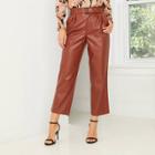 Women's High-rise Belted Pleat Front Pants - Who What Wear Brown