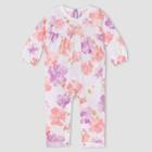 Burt's Bees Baby Girls' Sunny Wildflower Jumpsuit - White
