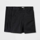 Boys' 4pk Flat Front Stretch Uniform Shorts - Cat & Jack Black