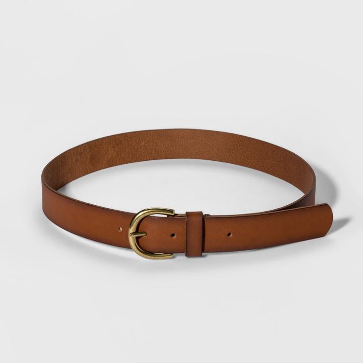 Target Women's Genuine Leather Jean Belt - Universal Thread Cognac (red)