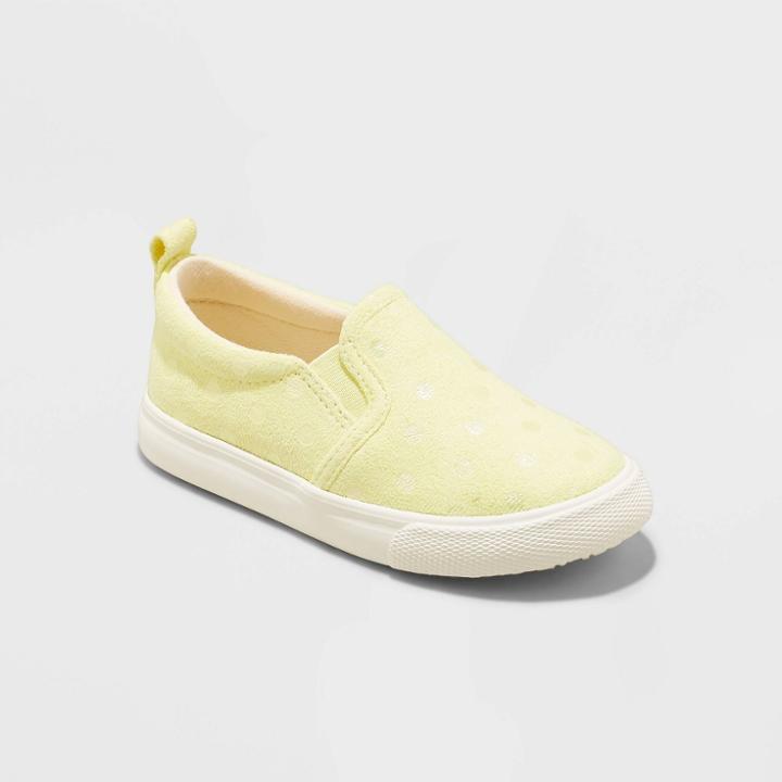 Toddler Girls' Alexus Slip-on Apparel Sneakers - Cat & Jack Yellow
