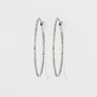 Hoop With Pave Stones Earrings - A New Day