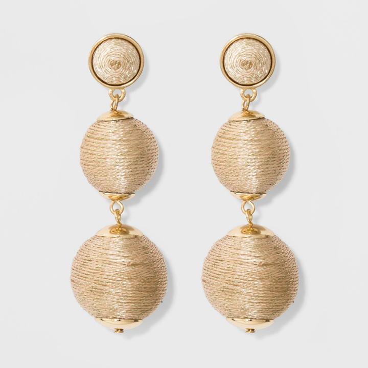 Sugarfix By Baublebar Ball Drop Earrings - Metallic Champagne, Girl's
