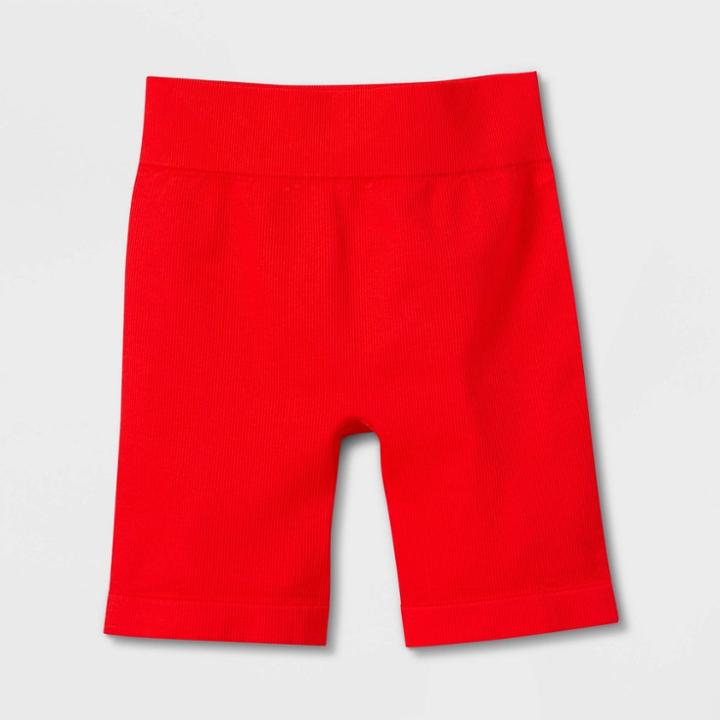 Girls' Seamless Bike Shorts - Art Class Red