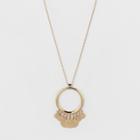 Open Ring, Diamond Dust & Plain Coins Long Necklace - A New Day Gold