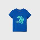 Toddler Boys' T-rex Dreidel Graphic Short Sleeve T-shirt - Cat & Jack Blue