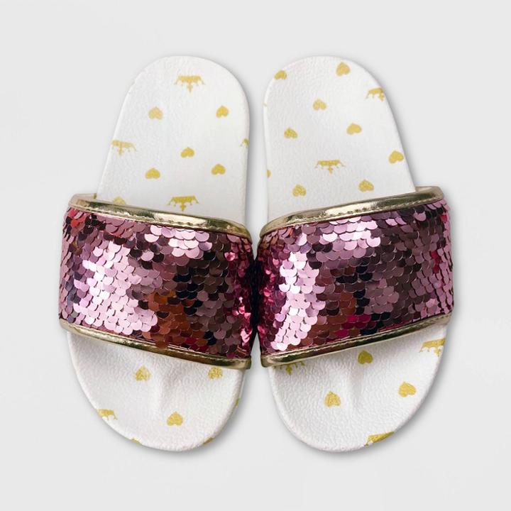 Girls' Disney Princess Slide Sandals - Yellow 9-10 - Disney