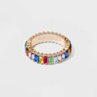 Sugarfix By Baublebar Multicolor Crystal Baguette Ring