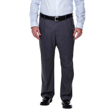 Haggar H26 - Men's Big & Tall Suit Pants Mid Gray 48x30,