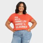 Well Worn Black History Month Women's Plus Names Short Sleeve Graphic T-shirt - Red Brick