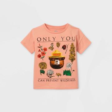 Girls' Smokey Bear Short Sleeve T-shirt - Pink