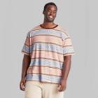 Adult Extended Size Printed Regular Fit Short Sleeve Crewneck T-shirt - Original Use Brown/jacquard