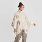 Women's Turtle Neck Pullover Sweater - A New Day Oatmeal