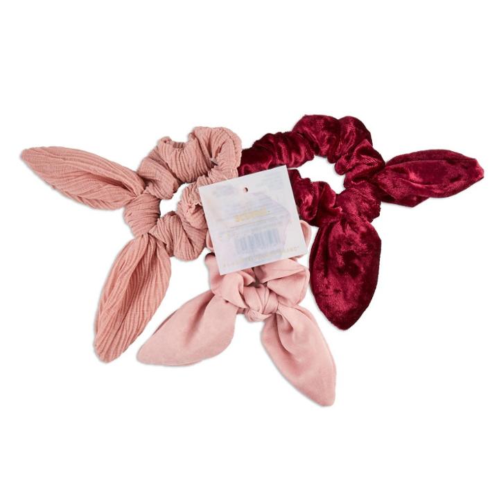 Scunci Bow Scrunchies - Pink