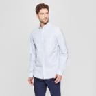 Men's Standard Fit Brushed Whittier Oxford Long Sleeve Collared Button-down Shirt - Goodfellow & Co Amparo Blue