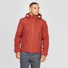 Men's Hooded Softshell Jacket - C9 Champion Warm Cinnamon Brown Heather S, Size: Small, Warm Red Brown Grey