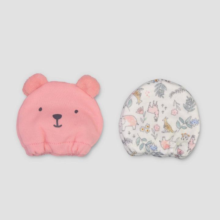 Baby Girls' 2pk Bear Mittens - Just One You Made By Carter's