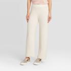 Women's Mid-rise Wide Leg Ankle Length Pants - A New Day Tan Xs, Women's, Beige