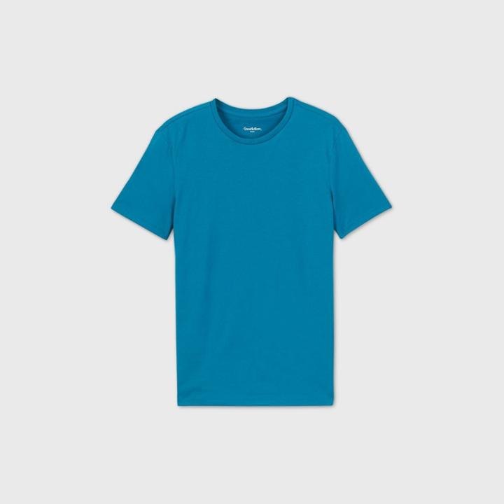 Men's Standard Fit Crew Neck T-shirt - Goodfellow & Co Blue