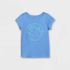 Toddler Girls' Adaptive Earth Graphic T-shirt - Cat & Jack Blue