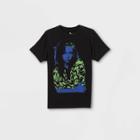 Girls' Billie Eilish Blue Face Short Sleeve Graphic T-shirt - Black