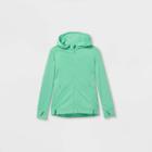 Boys' Ponte Full Zip Hooded Sweatshirt - All In Motion Green