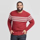 Men's Big & Tall Fairisle Holiday Sweater - Goodfellow & Co Red