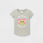Girls' Star Wars Baby Yoda Short Sleeve Graphic T-shirt - Gray