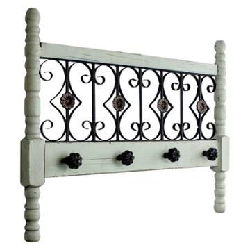 Crystal Art Gallery 24 X 18 X 0.5 Rustic Wood Metal Wall Hanging Jewelry Organizer - American Art Decor, Grey