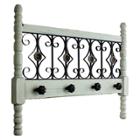 Crystal Art Gallery 24 X 18 X 0.5 Rustic Wood Metal Wall Hanging Jewelry Organizer - American Art Decor, Grey