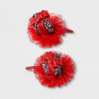 Toddler Girls' 2pc Clips And Barrettes Set Cat & Jack Red