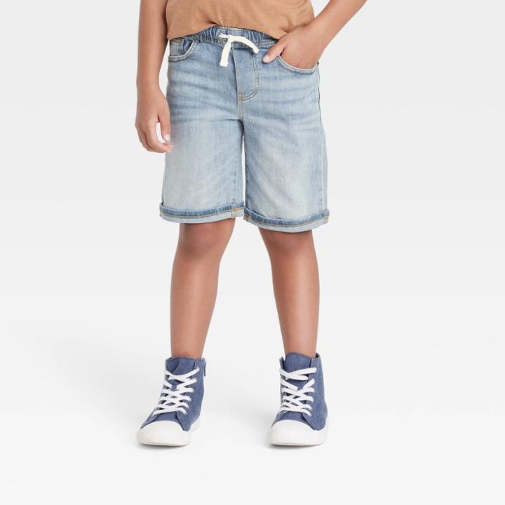 Boys' Classic 'at The Knee' Pull-on Shorts - Cat & Jack Light Wash