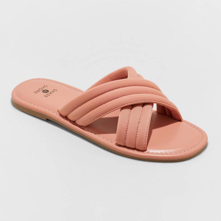 Women's Maxie Crossband Slide Sandals - Shade & Shore Rose Pink