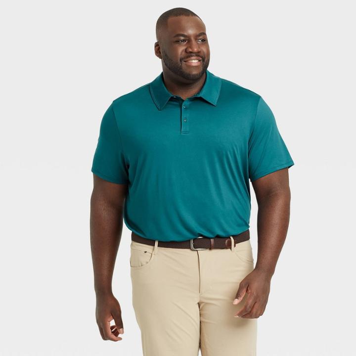 Men's Big & Tall Jersey Polo Shirt - All In Motion
