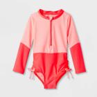 Baby Girls' Colorblock One Piece Swimsuit - Cat & Jack Pink