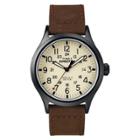 Men's Timex Expedition Scout Watch With Leather Strap - Black/brown T49963jt