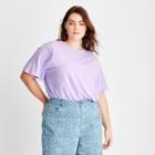 Women's Short Sleeve Everyday Bodysuit - Future Collective With Gabriella Karefa-johnson Lavender