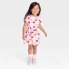Toddler Girls' Heart Short Sleeve Dress - Cat & Jack Pink