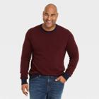 Men's Tall Regular Fit Crewneck Pullover Sweater - Goodfellow & Co Pomegranate