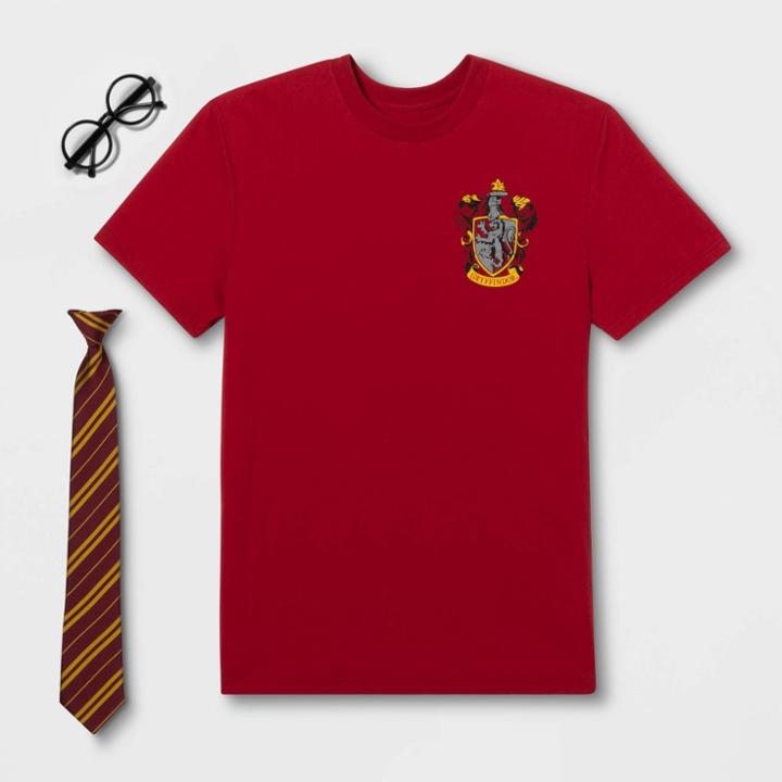 Warner Bros. Petitemen's Harry Potter Gryffindor Short Sleeve Graphic T-shirt - Maroon S, Size: