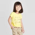 Petitetoddler Girls' Short Sleeve Sunshine Graphic T-shirt - Cat & Jack Yellow 12m, Toddler Girl's
