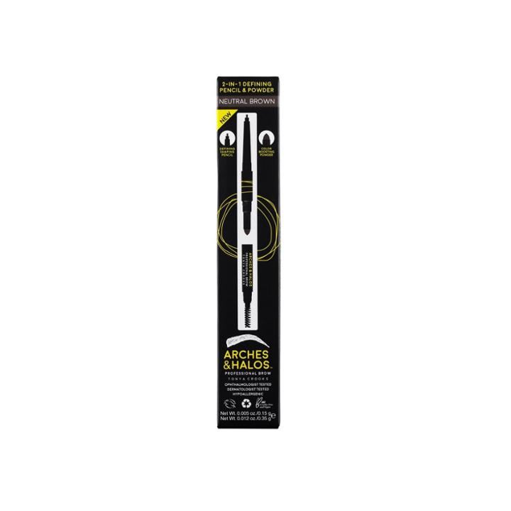 Arches & Halos 2-in-1 Defining Eyebrow Pencil & Powder - Neutral Brown