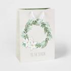 Wreath Gift Bag Green - Wondershop