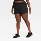 Women's Plus Size Mid-rise Run Shorts 3 - All In Motion Black