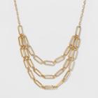 Links 3 Row Short Necklace - A New Day Gold