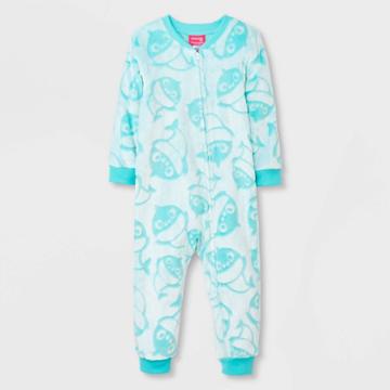 Toddler Girls' Baby Shark Union Suit - Blue