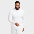 Men's Long Sleeve Fitted Cold Mock T-shirt - All In Motion True White