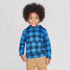 Toddler Boys' Fleece Buffalo Check Sweatshirt - Cat & Jack Blue